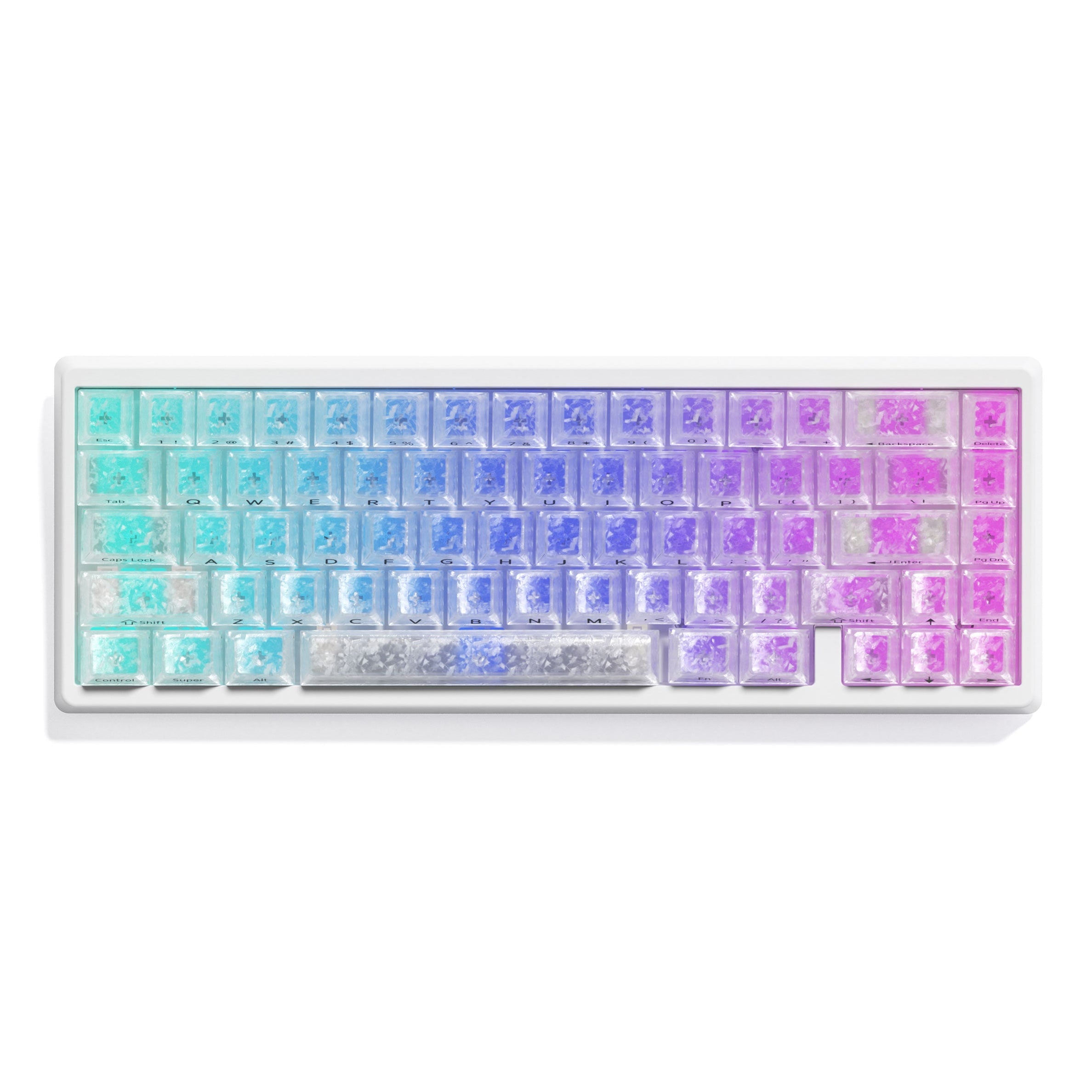 XVX M67 JadeStone VIA Tri-Mode Mechanical Keyboard with IMD-Tech Keycaps (Stellar White)